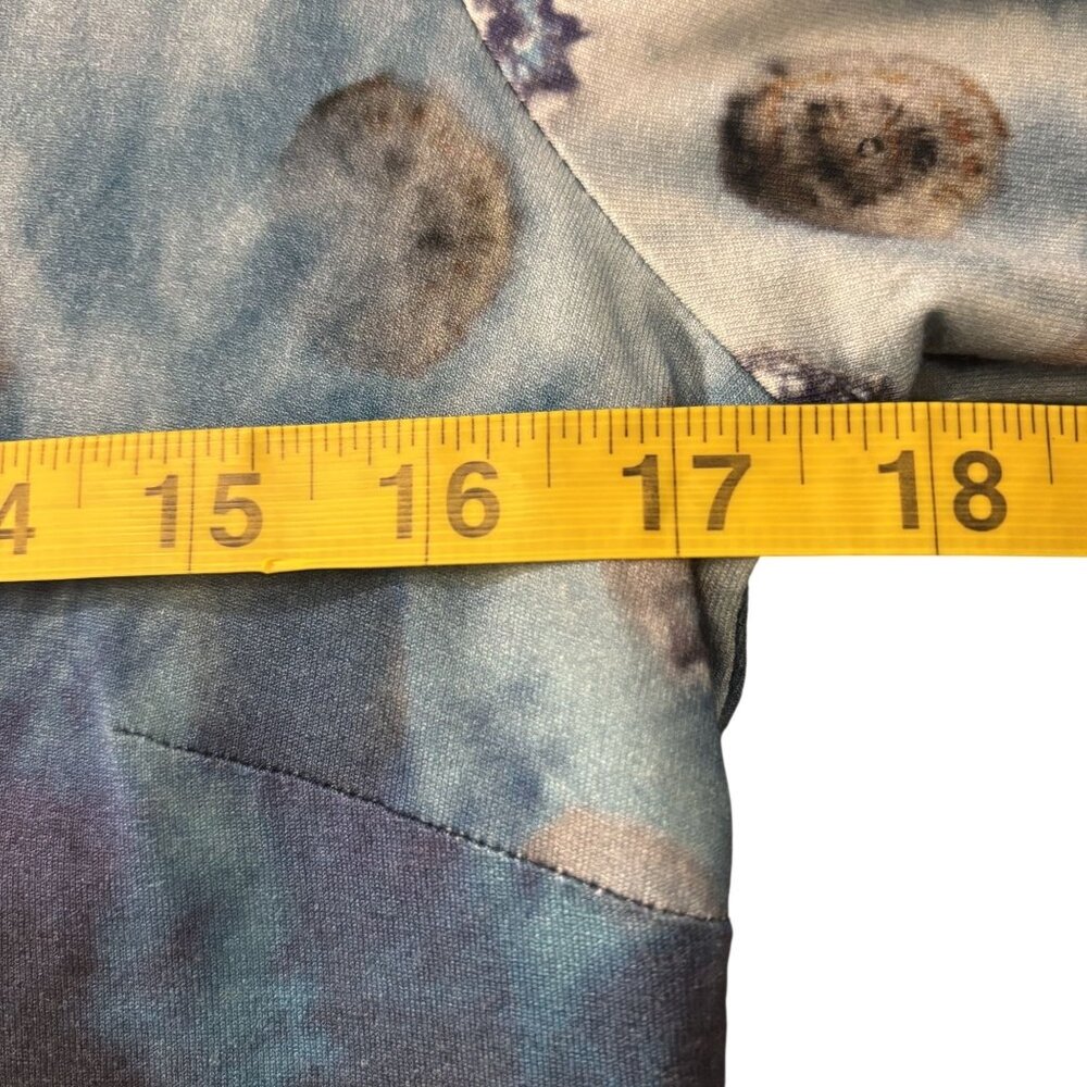 Karen Kane Tie-Dye Print V-Neck Sheath Dress With 3/4 Sleeves Fully Lined Size L - Picture 9 of 13